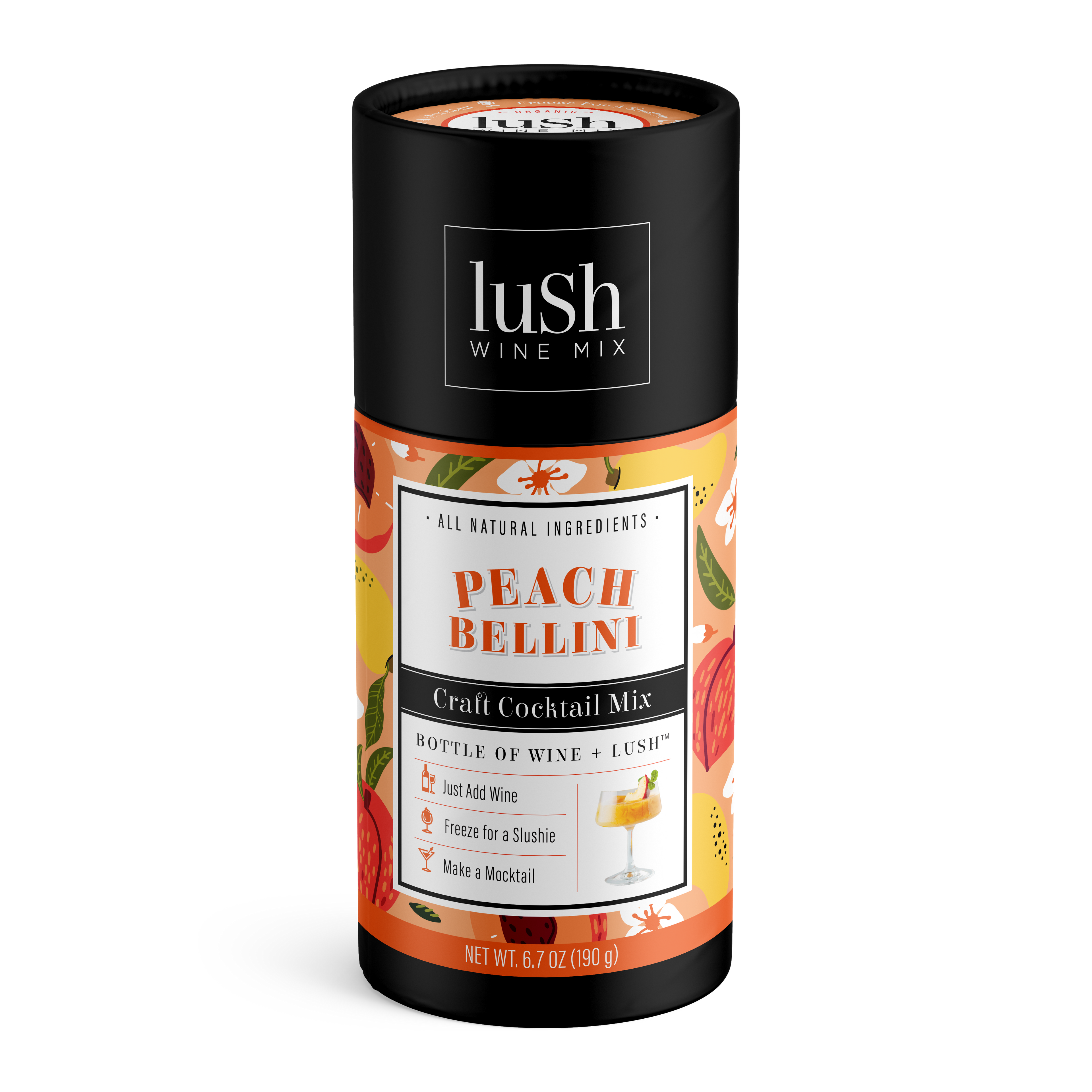 Peach Bellini- 8+ Servings Wine Slushie Cocktails Mocktails