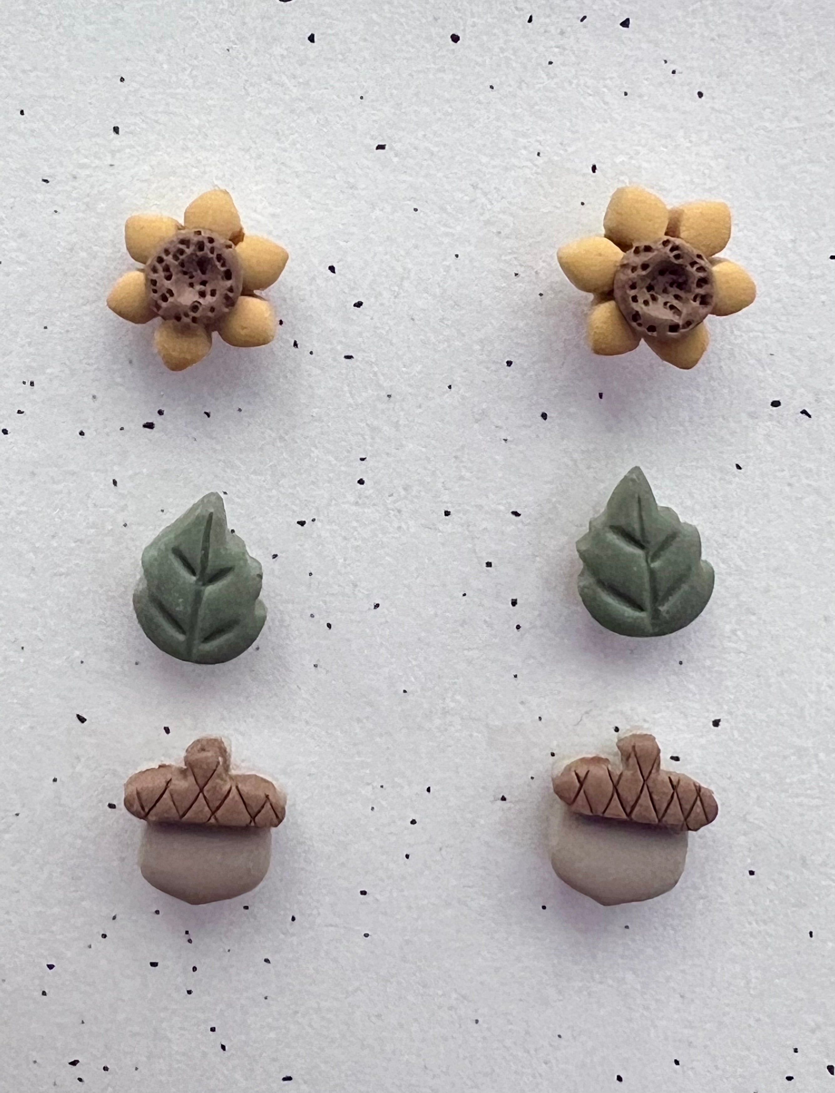 JOC clay earrings - set of 3