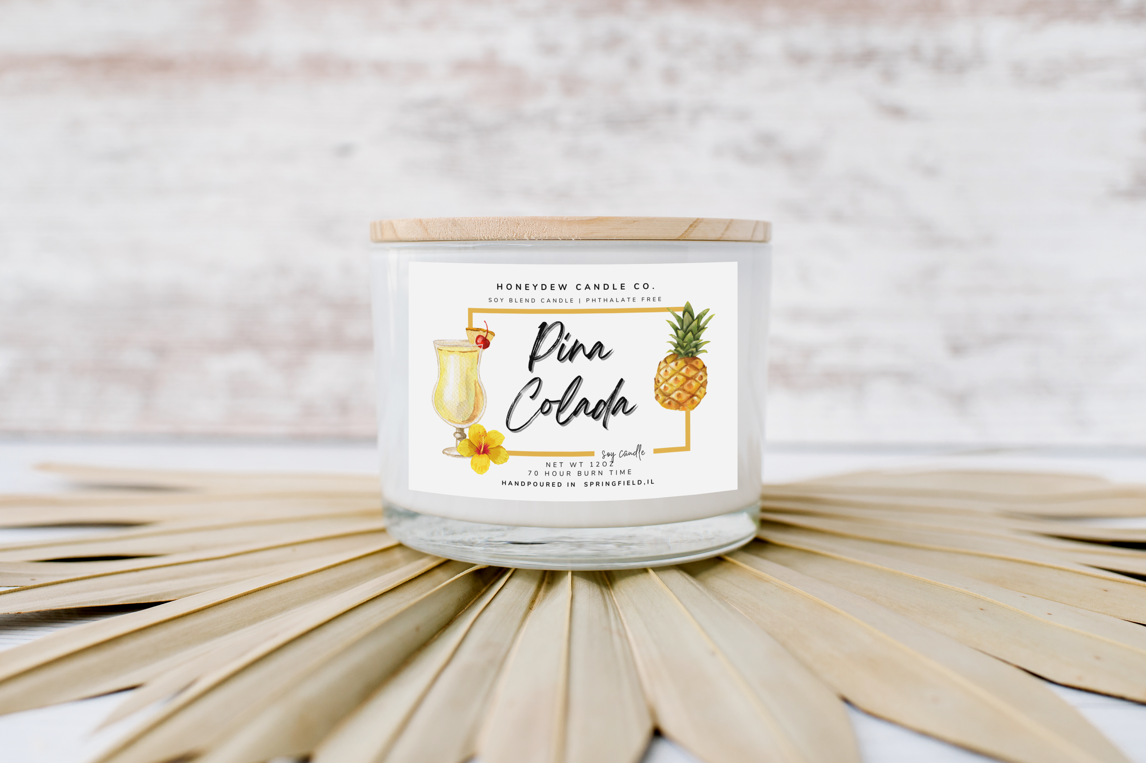 Pina Colada 12 oz 3 Wick Candle