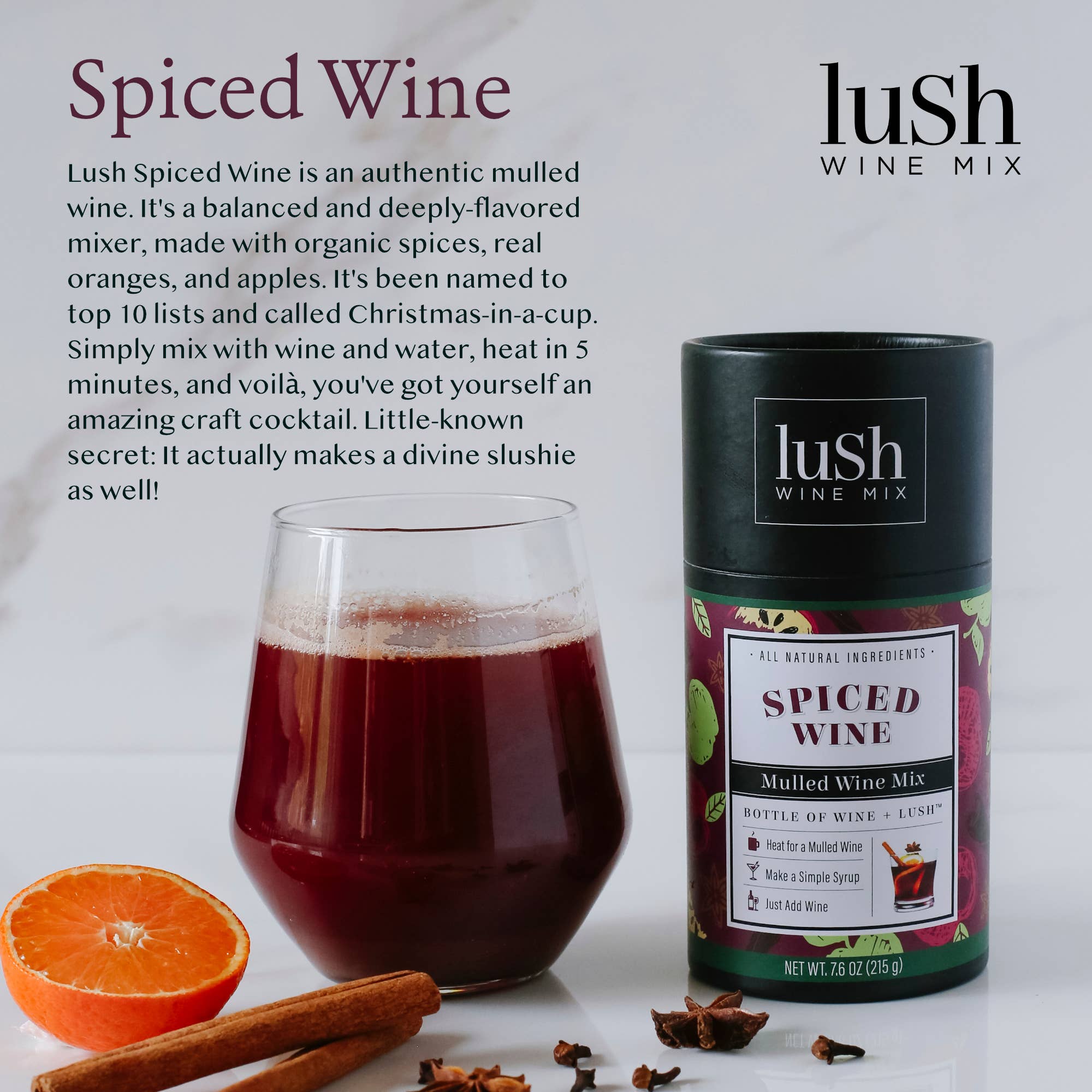Holiday Spiced Wine Singles- Each = 8+ Cocktails Mocktails