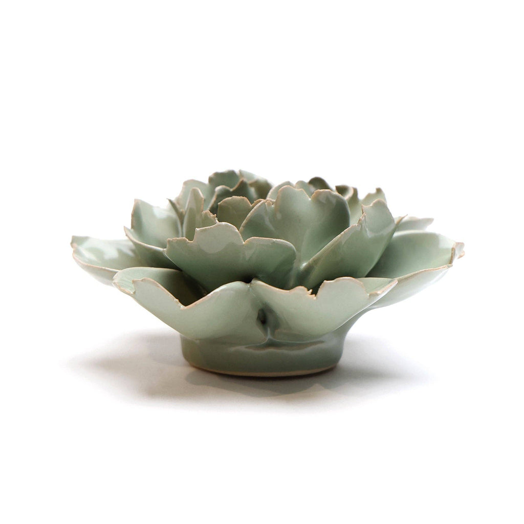 Mother's Day Vintage Ceramic Green Rose
