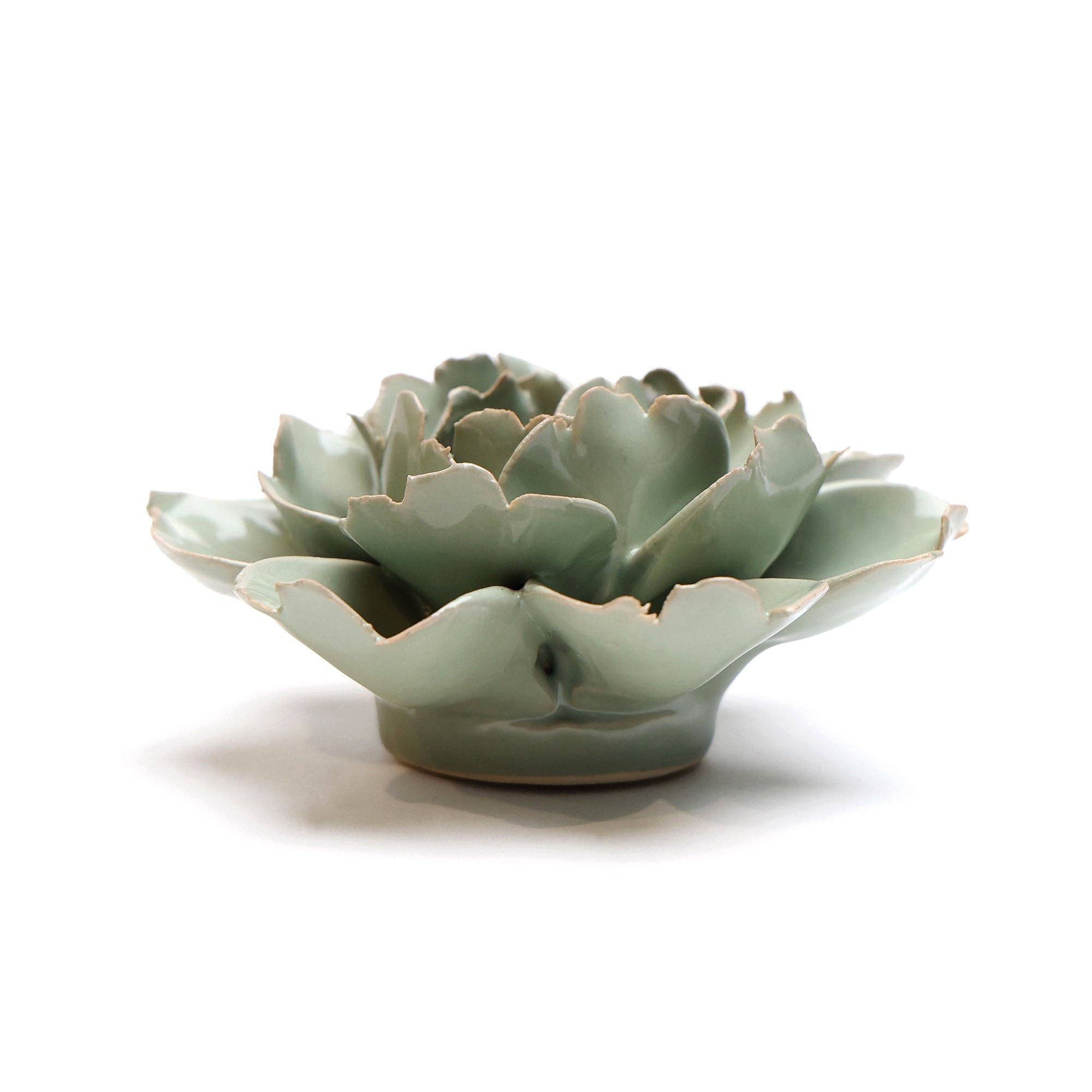 Mother's Day Vintage Ceramic Green Rose
