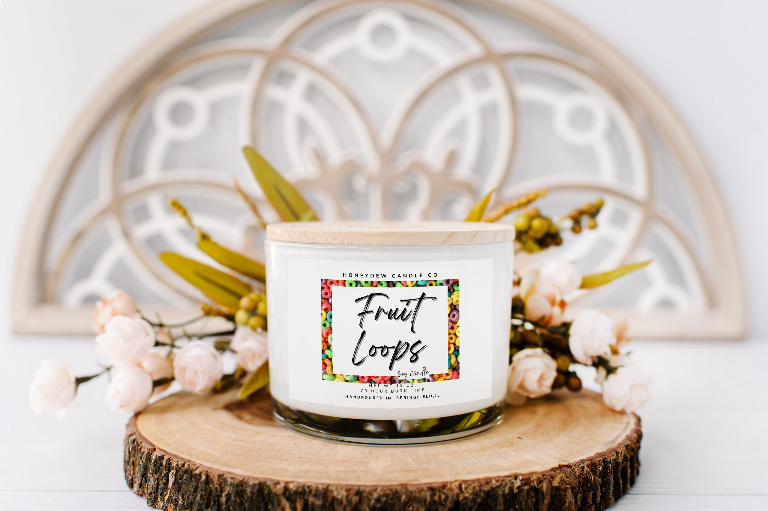 3 Wick Candle Fruit Loops