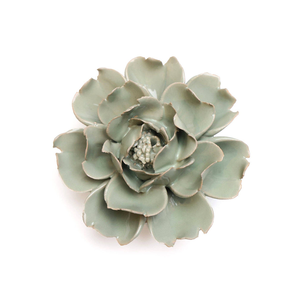 Mother's Day Vintage Ceramic Green Rose