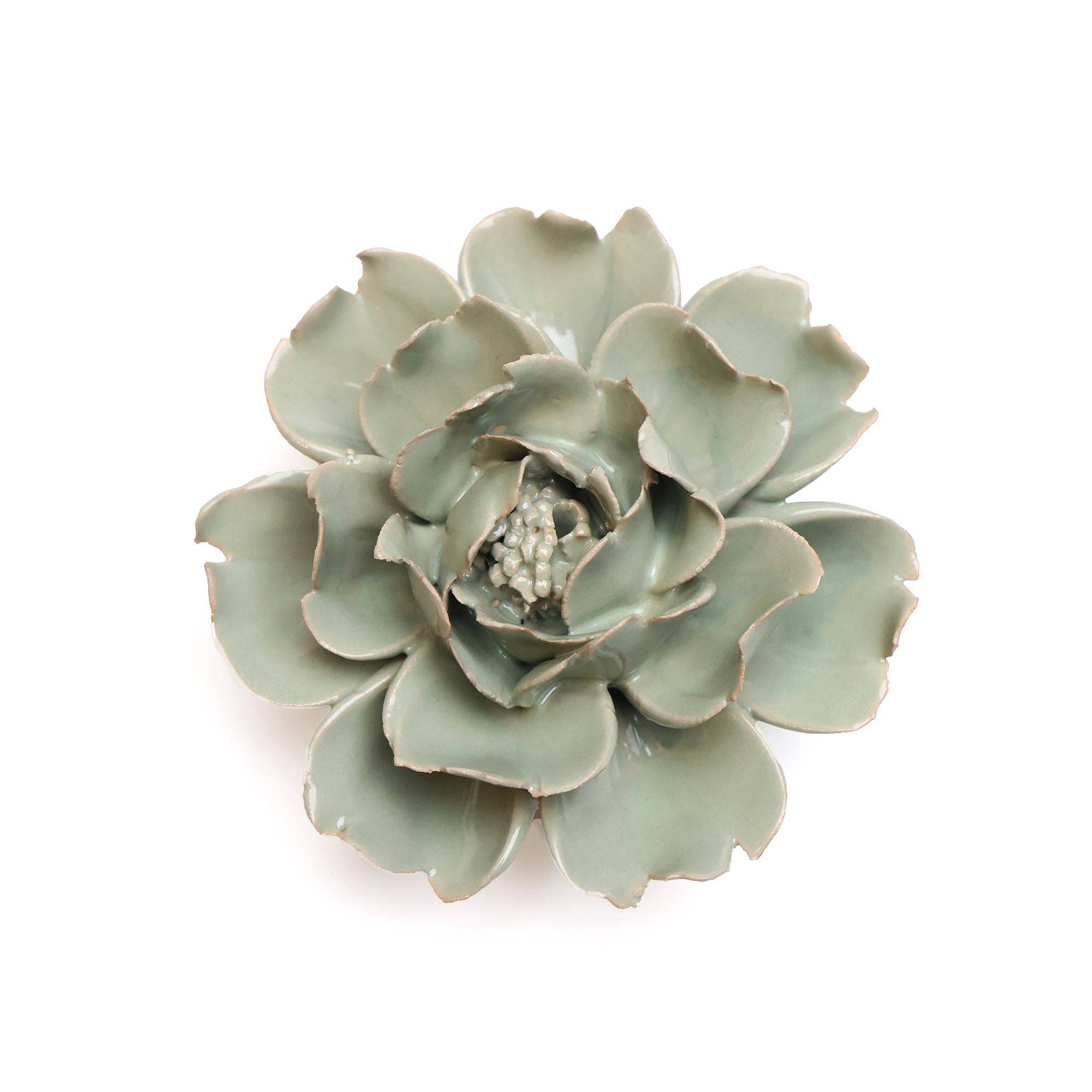 Mother's Day Vintage Ceramic Green Rose