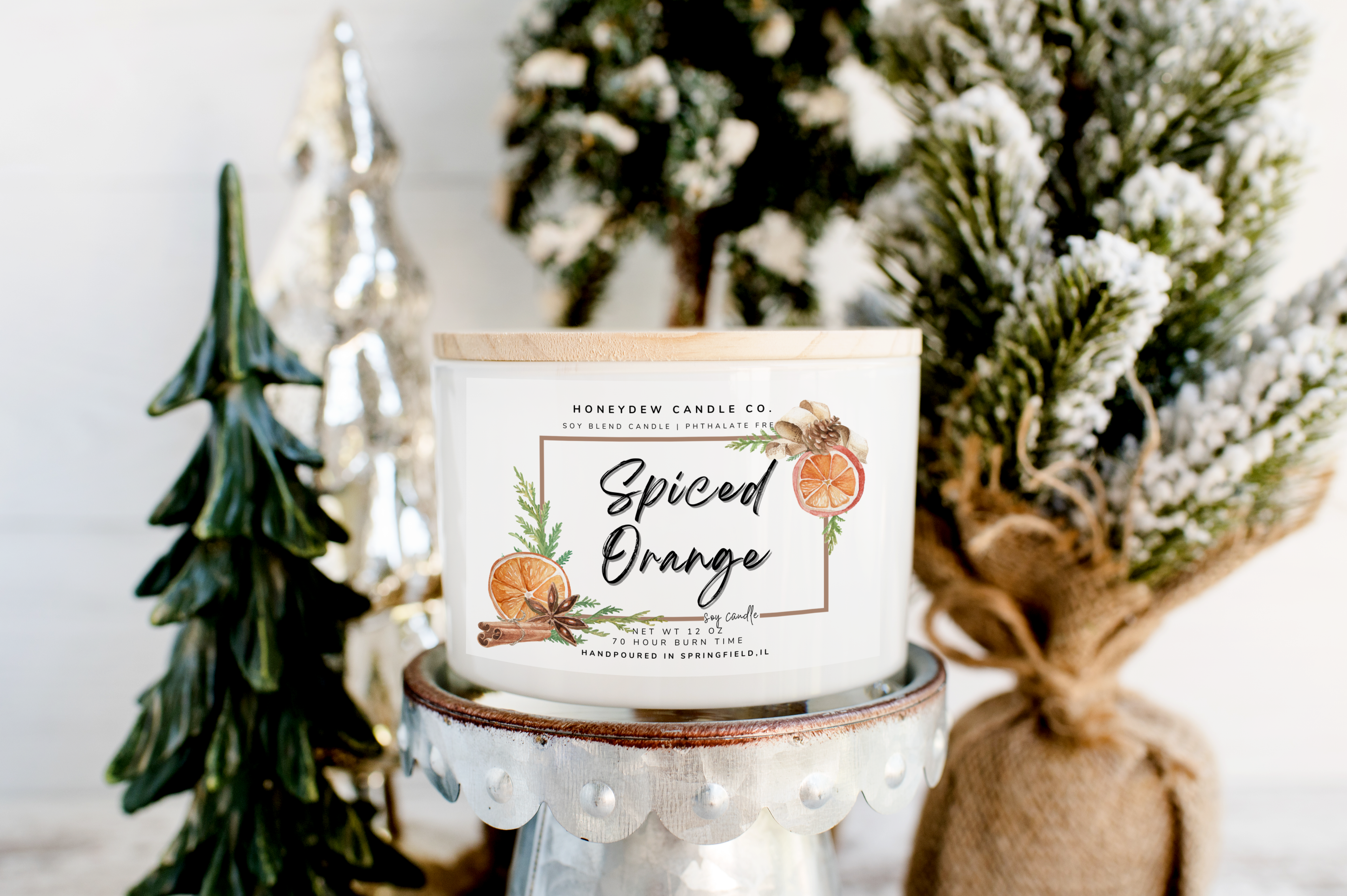 3 Wick Candle 12 oz Spiced Orange