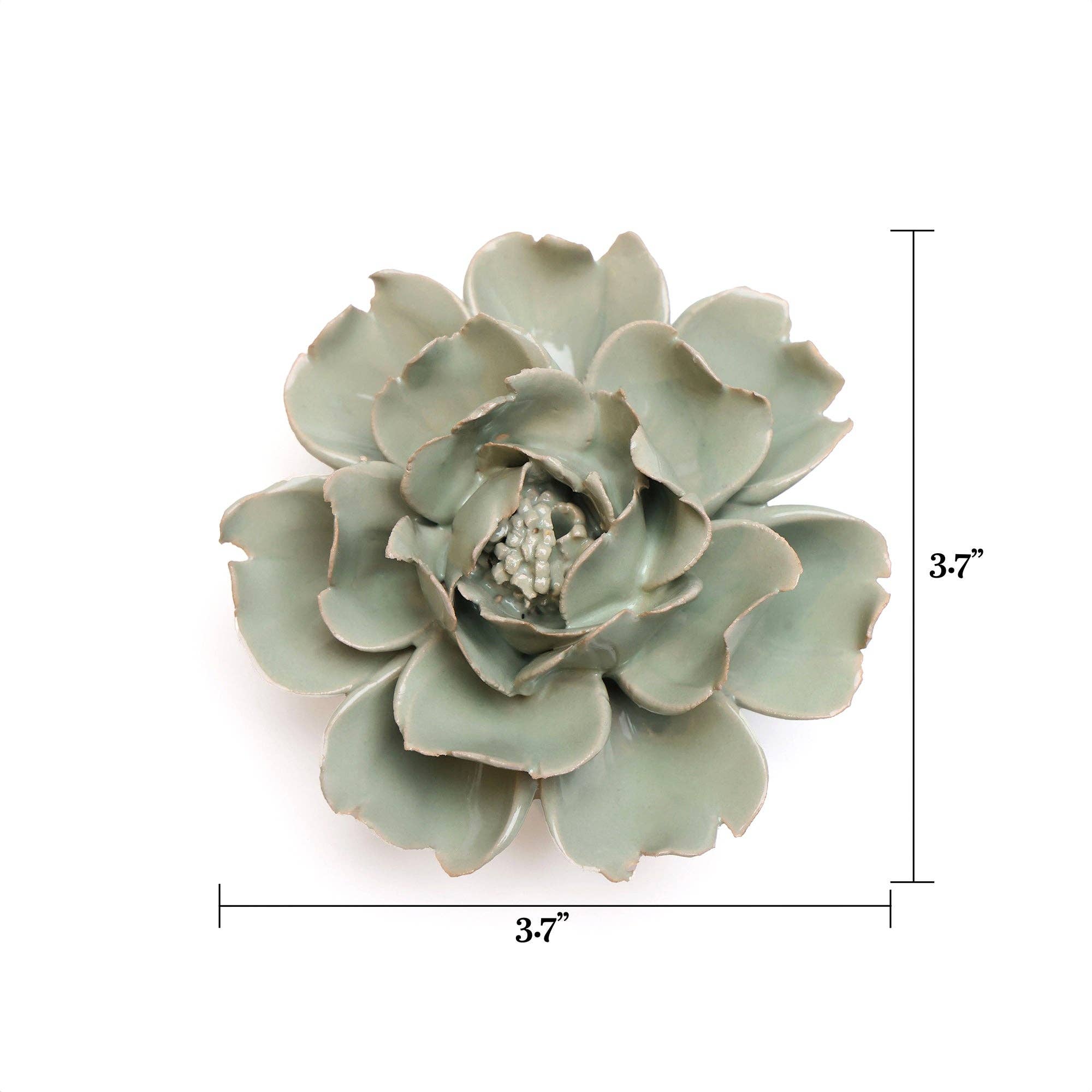 Mother's Day Vintage Ceramic Green Rose
