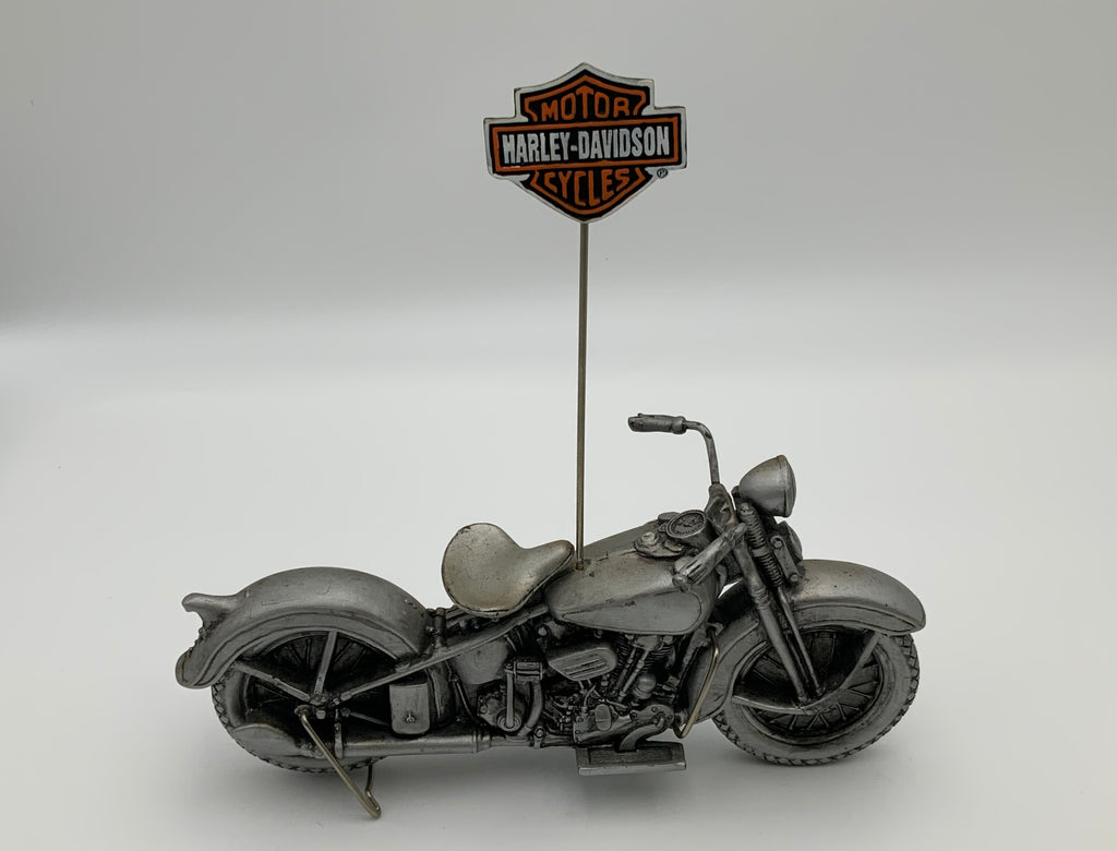 Harley Davidson resin motorcycle photo or business card holder - Vintage