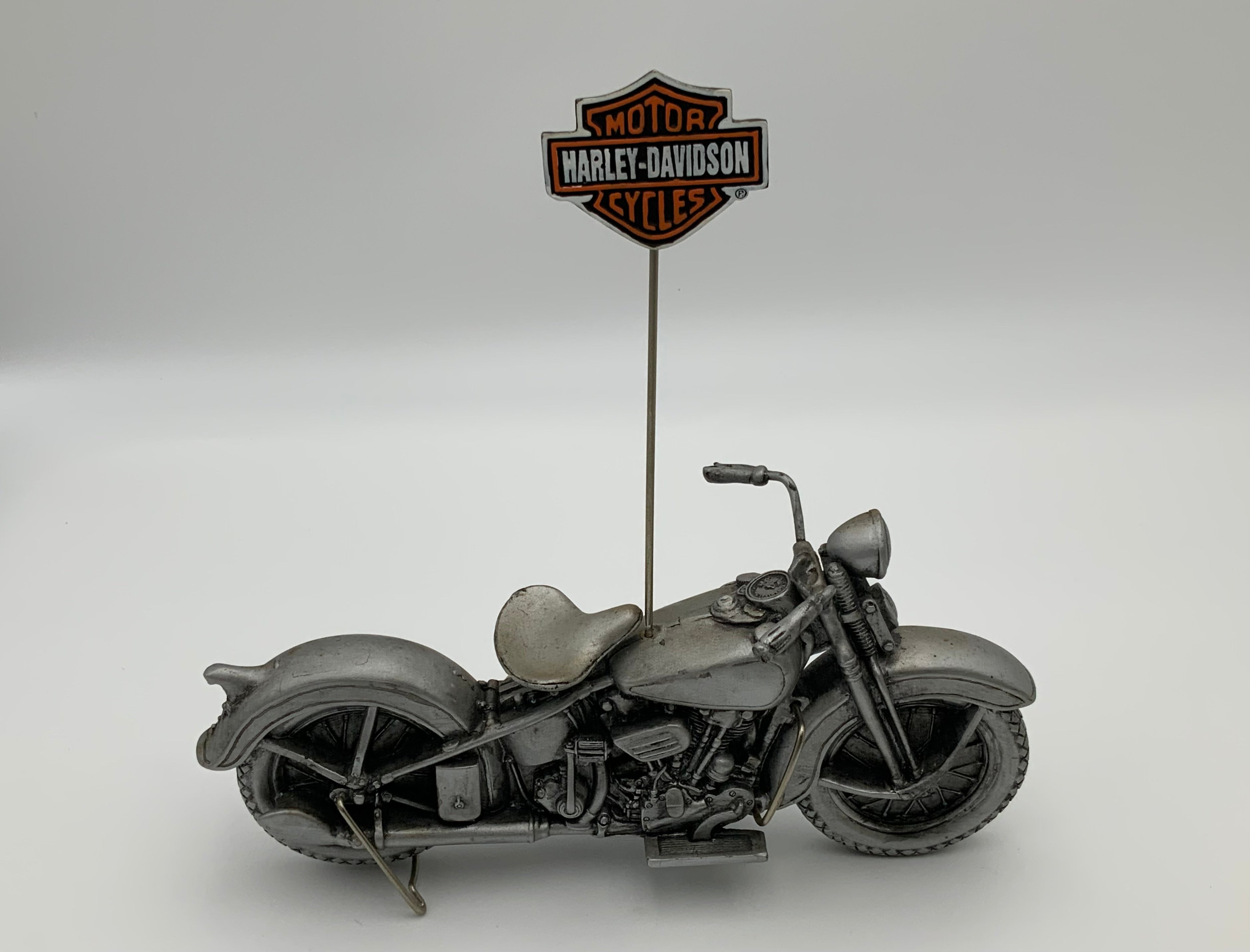 Harley Davidson resin motorcycle photo or business card holder - Vintage