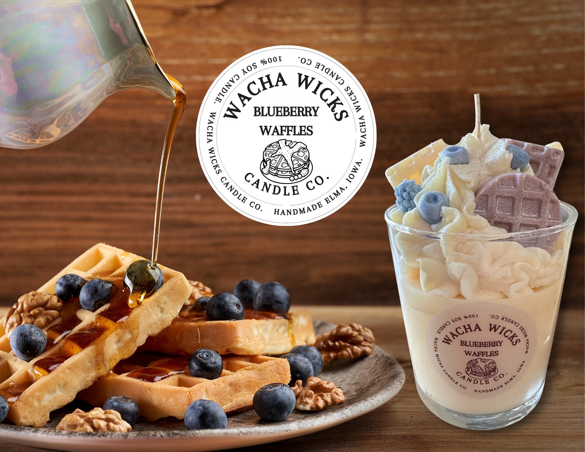 Wacha Wicks Blueberry Waffles