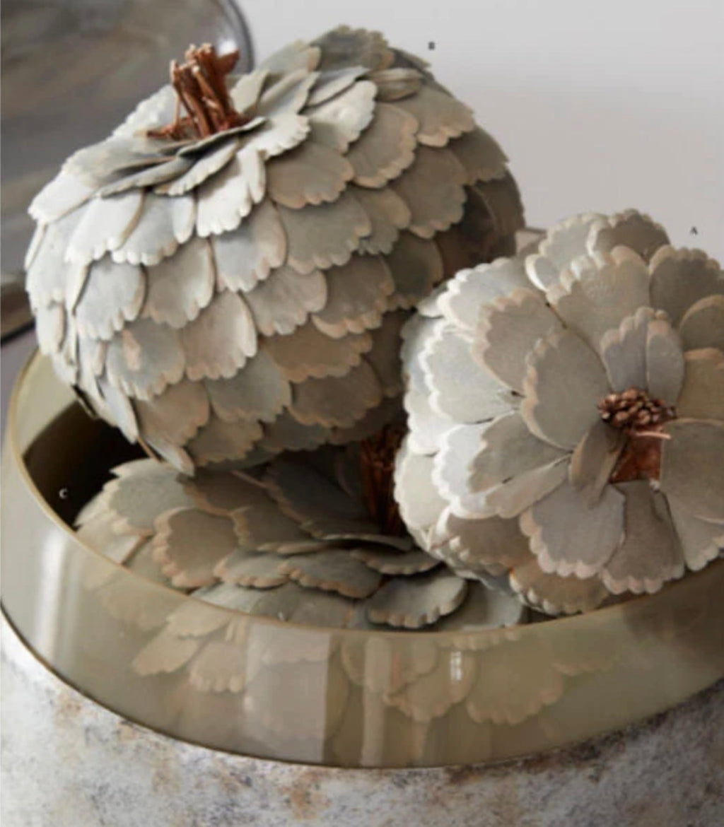 Sage Green Scalloped Pumpkin