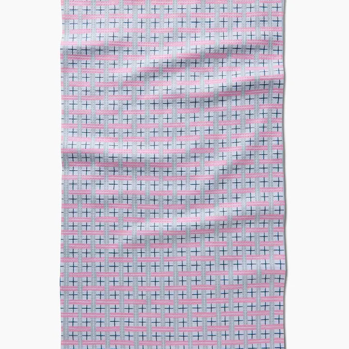 Spring Cottage Plaid Tea Towel