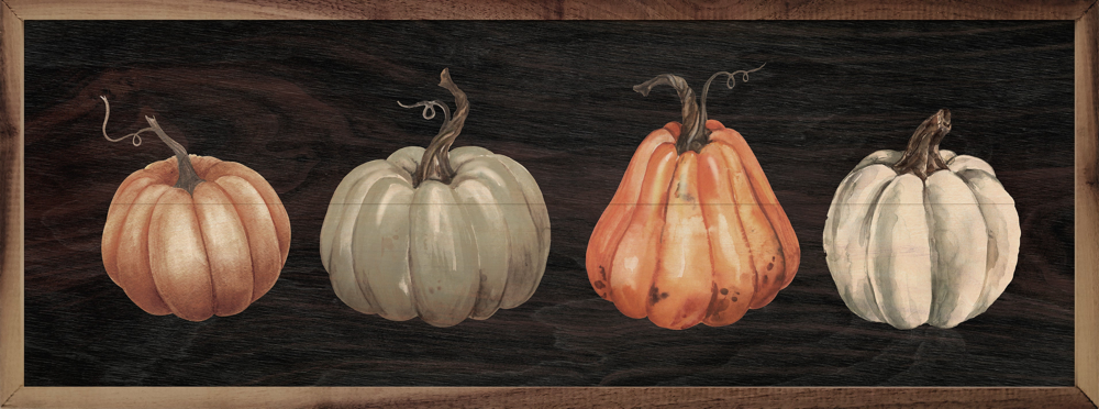 Four Pumpkins Black