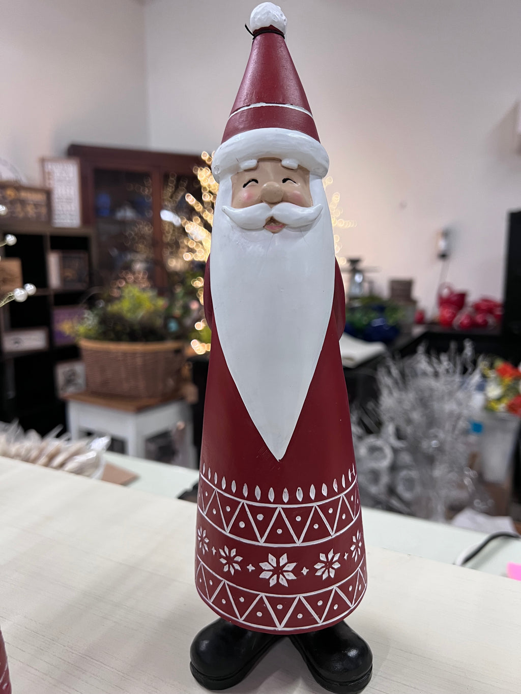 Set of 3 Nordic Santa Christmas Tabletop Figurines 12.25”