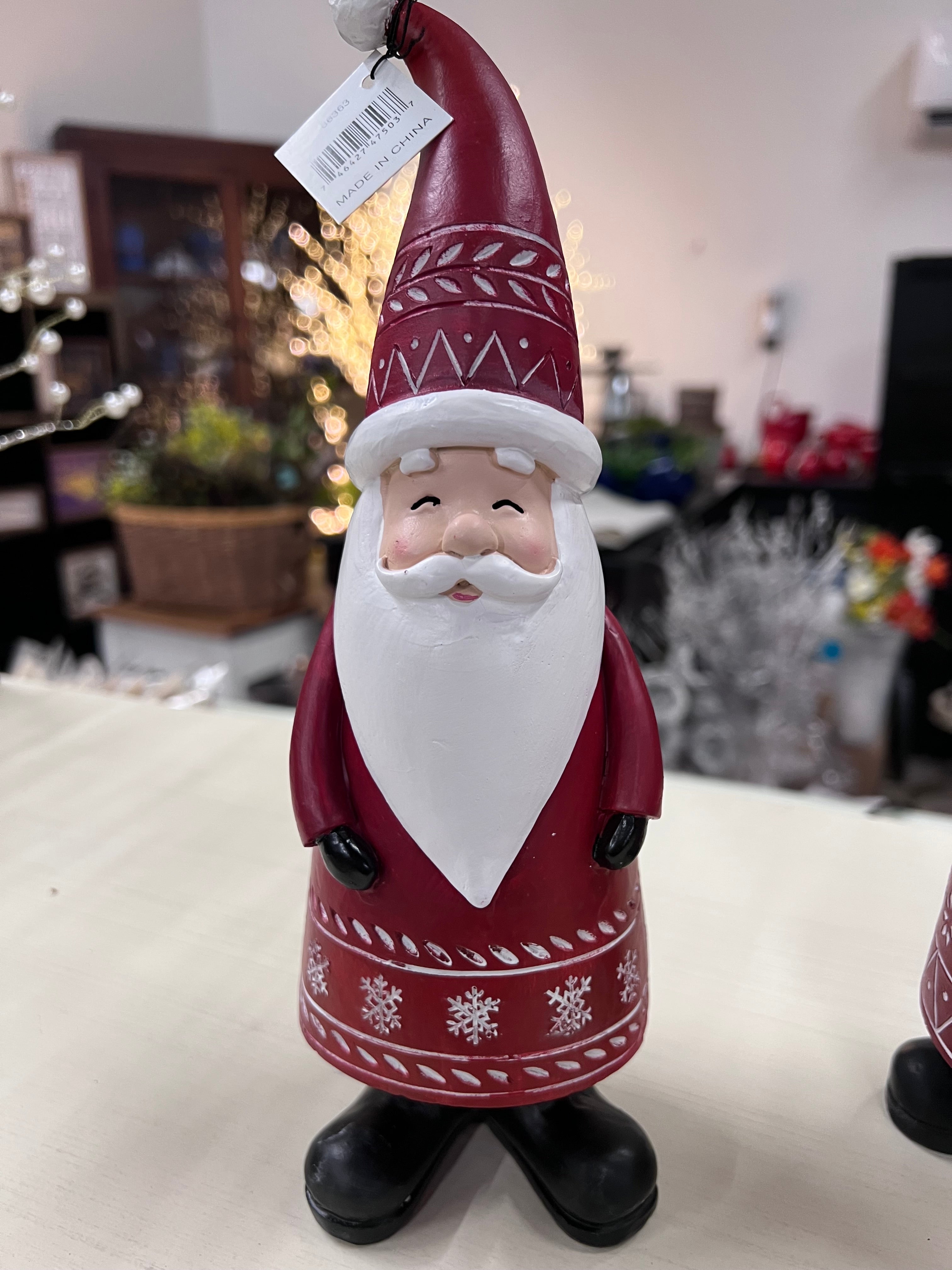 Set of 3 Nordic Santa Christmas Tabletop Figurines 12.25”