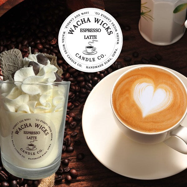 Wacha Wicks Espresso Latte Candle