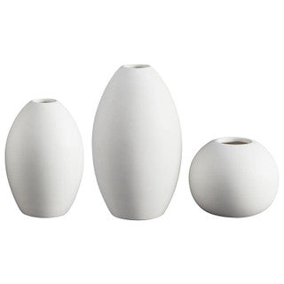 Bisque White Matte Vase Sets/3