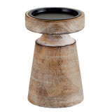 Mango Wooden Candle Holder Med