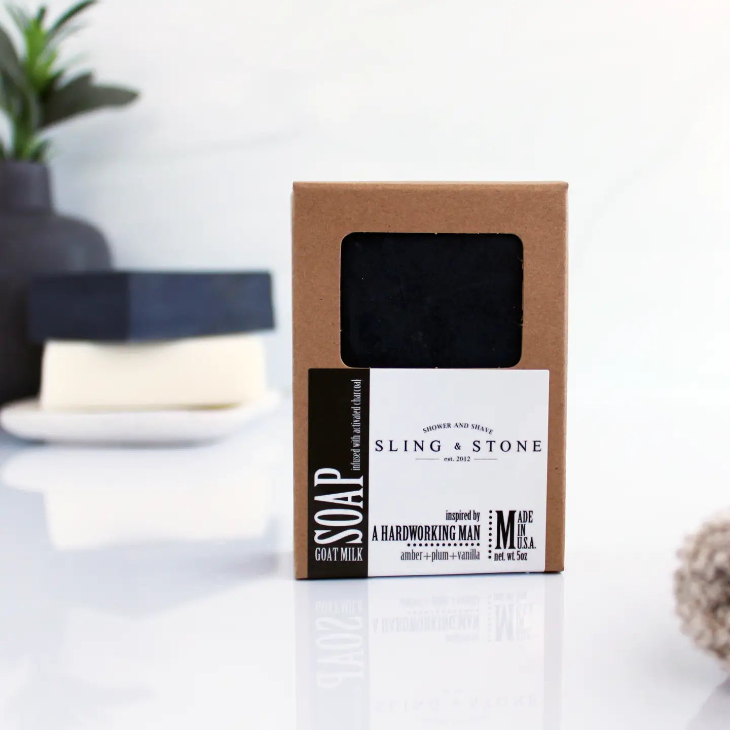 Sling & Stone A Hardworking Man Milk Bar Soap (amber + plum + vanilla)