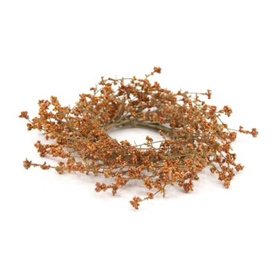 Orange Cluster Berry Candle Ring 4.5"