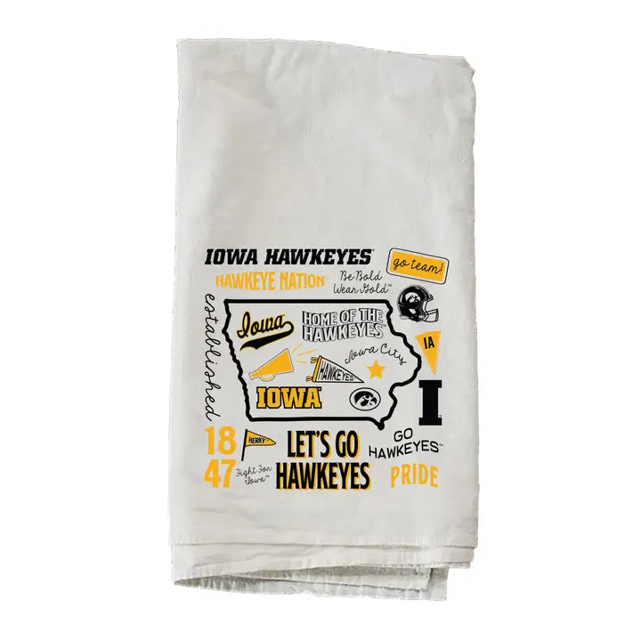 Collage University Of Iowa Towel