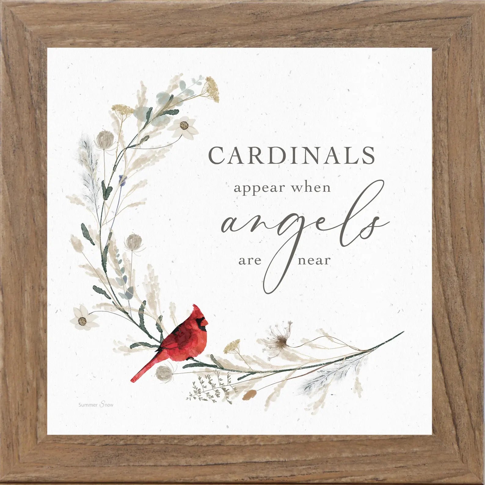 Wall art-Cardinals appear when angels are near