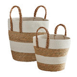 Braid Handle Basket S/2