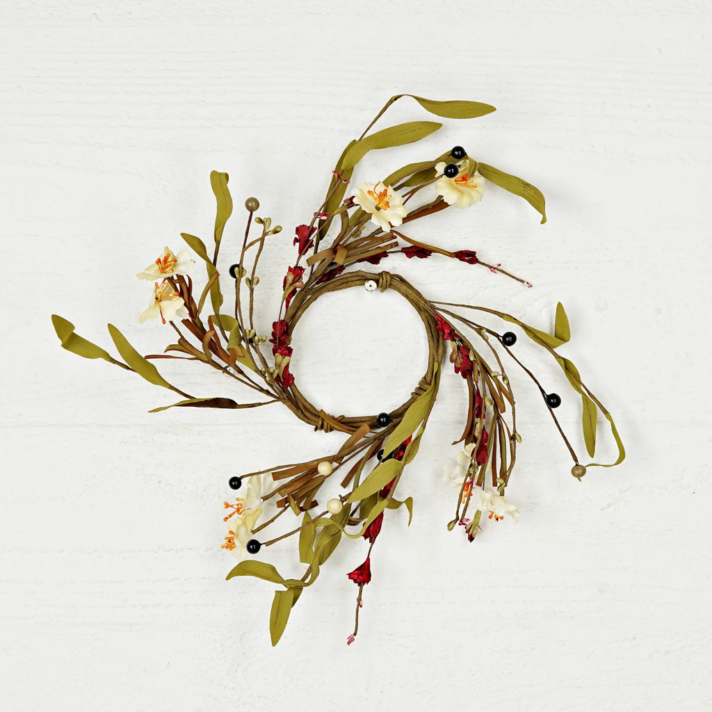 ISB61703- 3.5in Mix Teastain Country Flower Ring