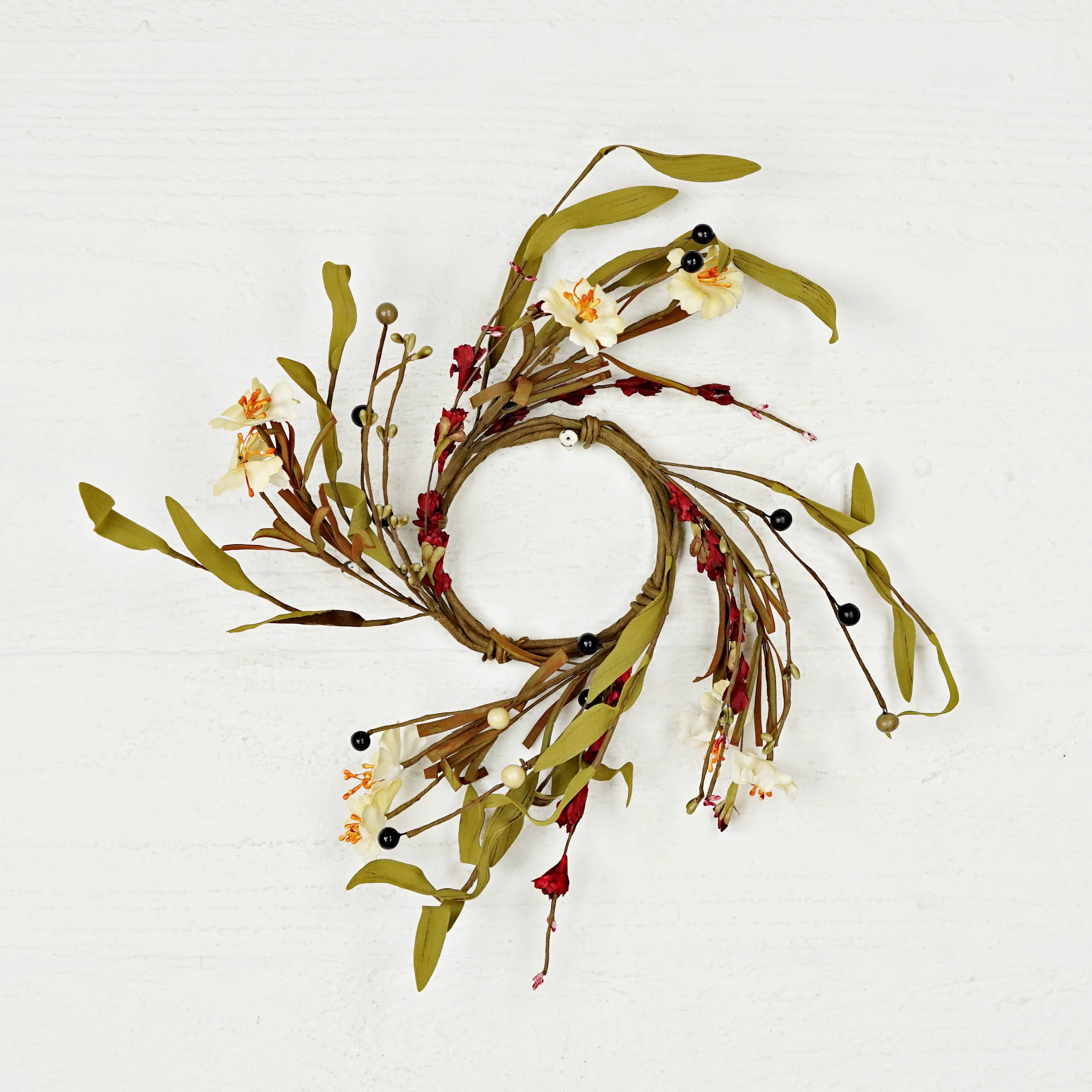 ISB61703- 3.5in Mix Teastain Country Flower Ring