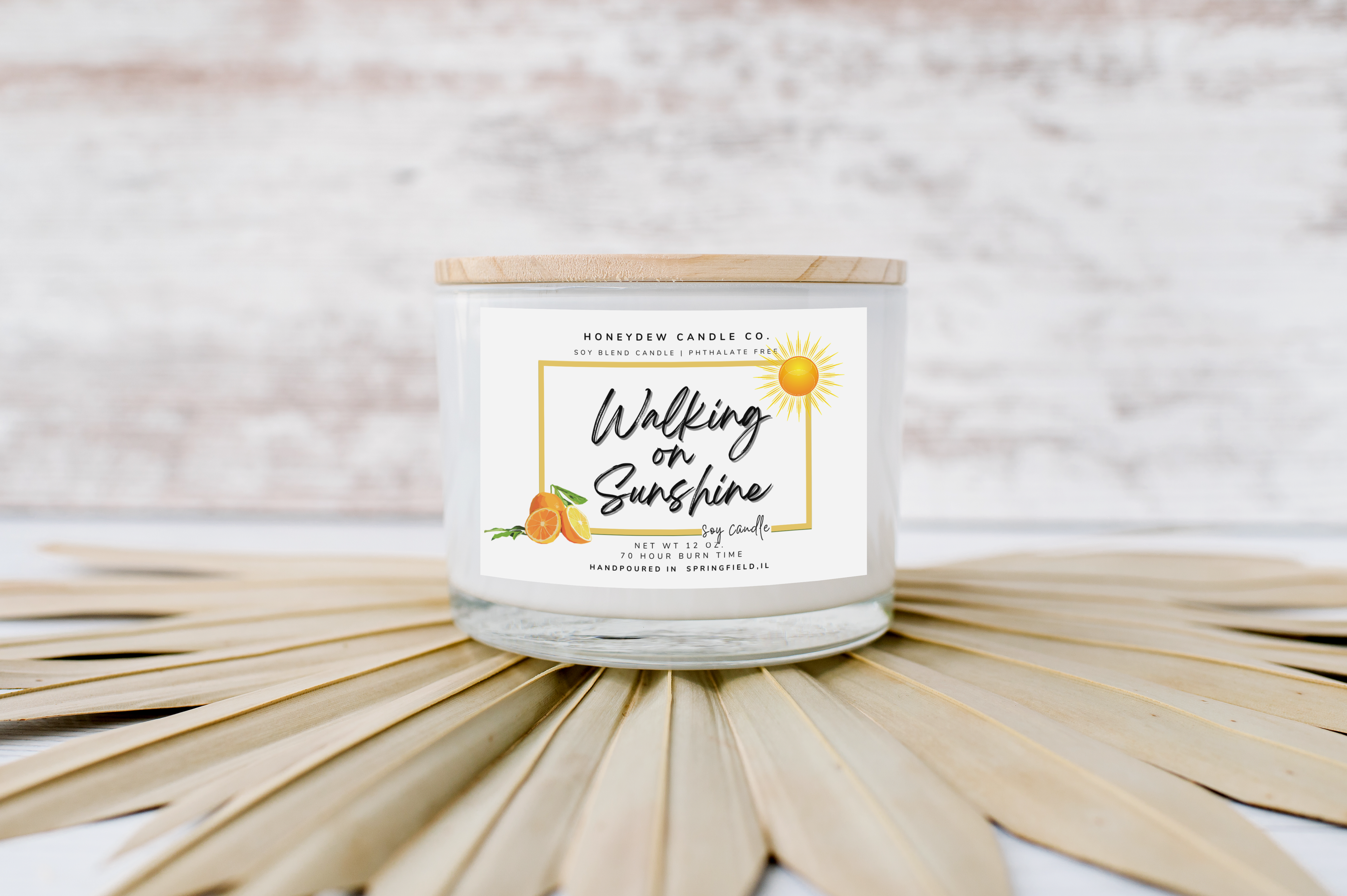 Walking on Sunshine 12 oz 3 Wick Candle