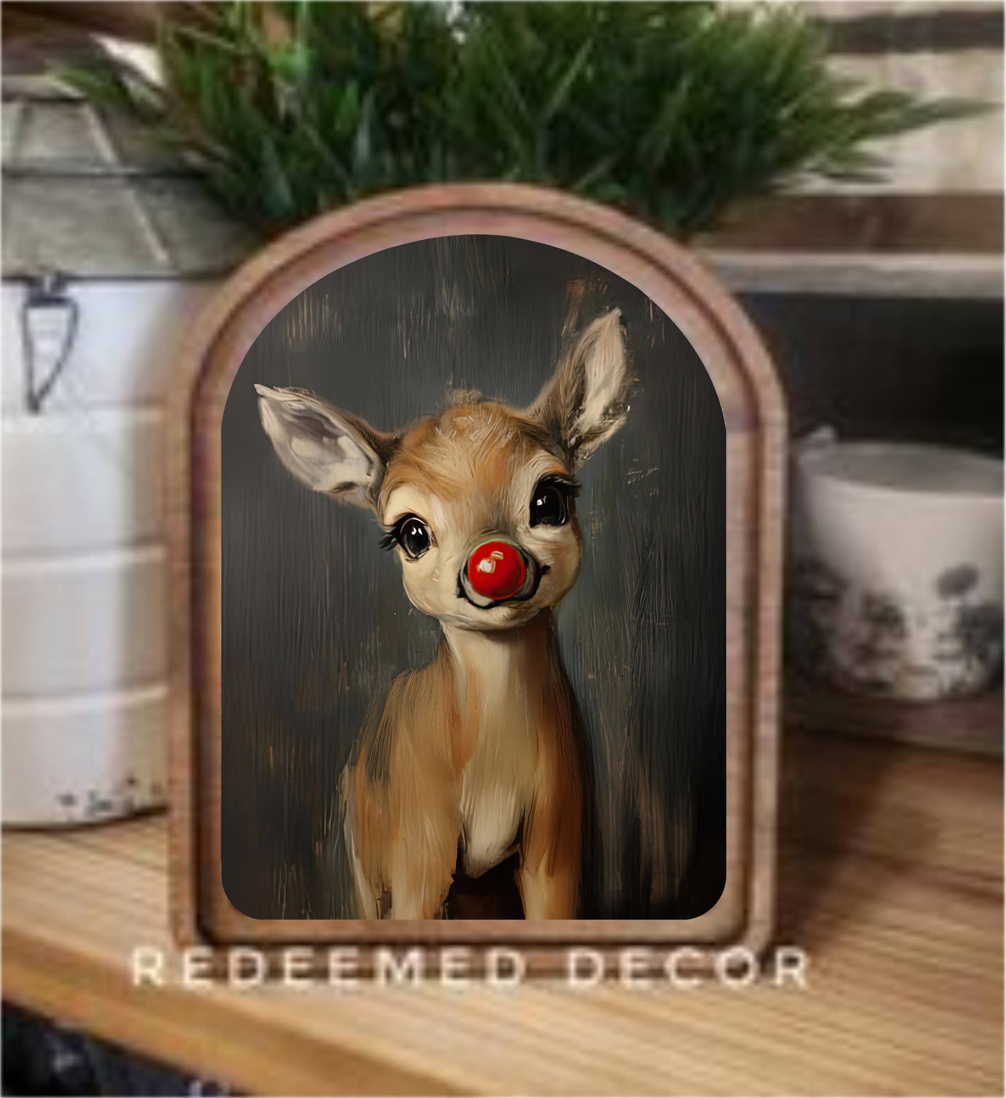 Arch Top Rudolph Framed Art