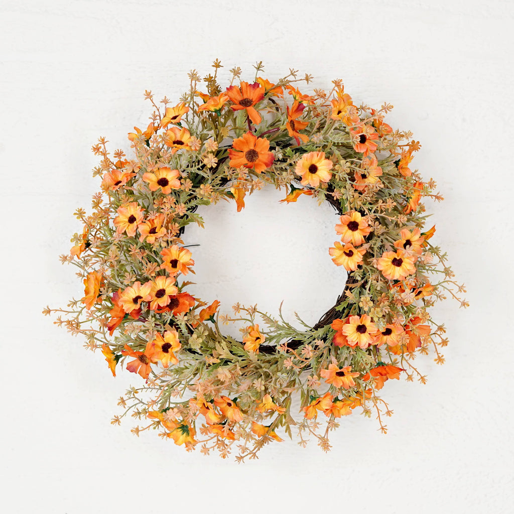 530010- 16in(6.5)Twig Wreath-Autumn Perennials Garden