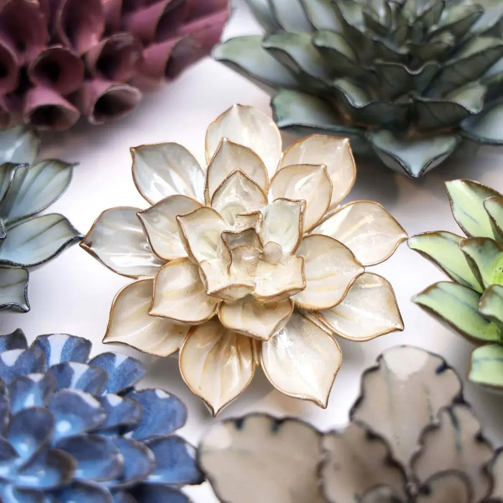 Metallic Frikartii Aster Flower Eclectic Home Decor