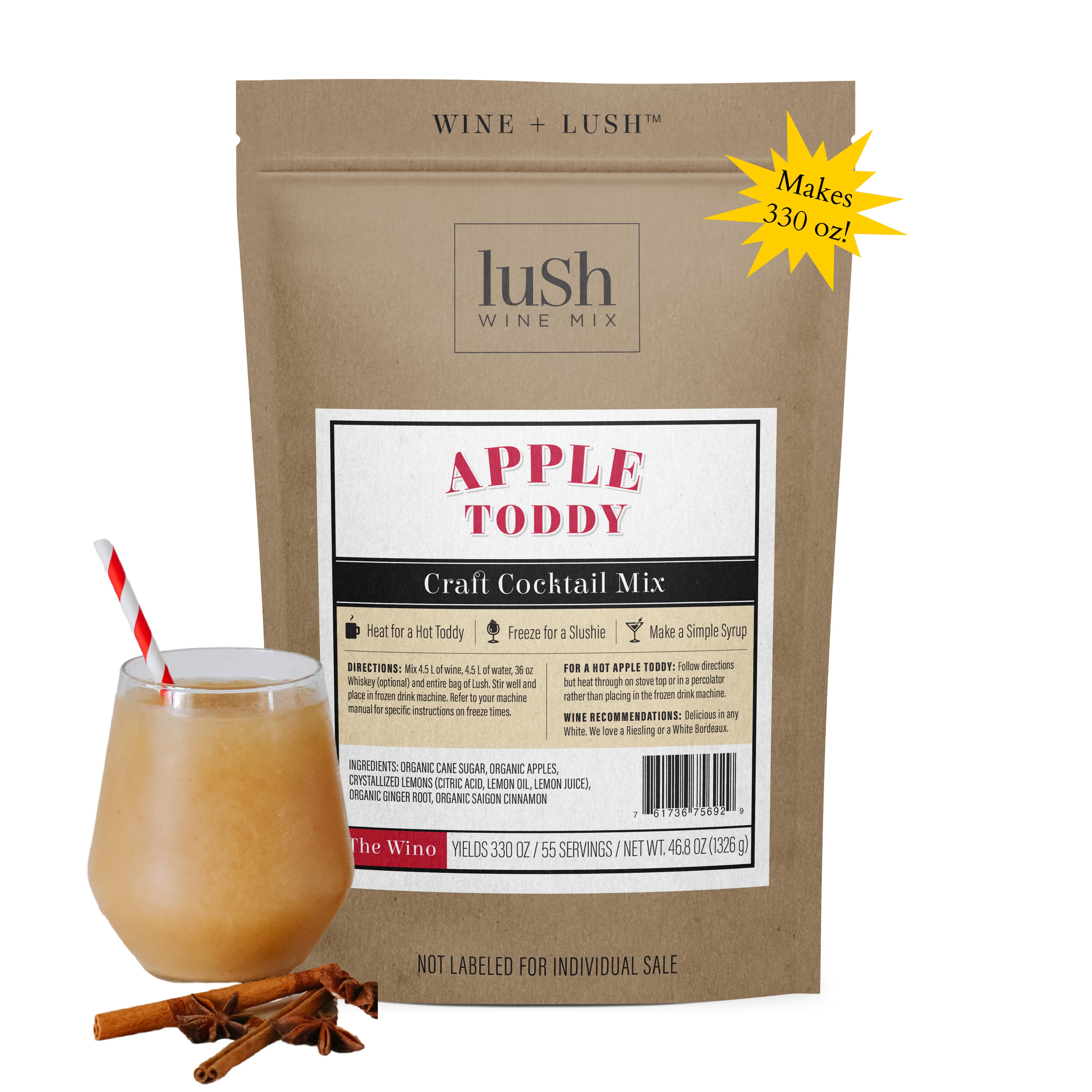 Ex-Large Bulk Wine Slushie Mix Frozen Cocktails 330 oz.