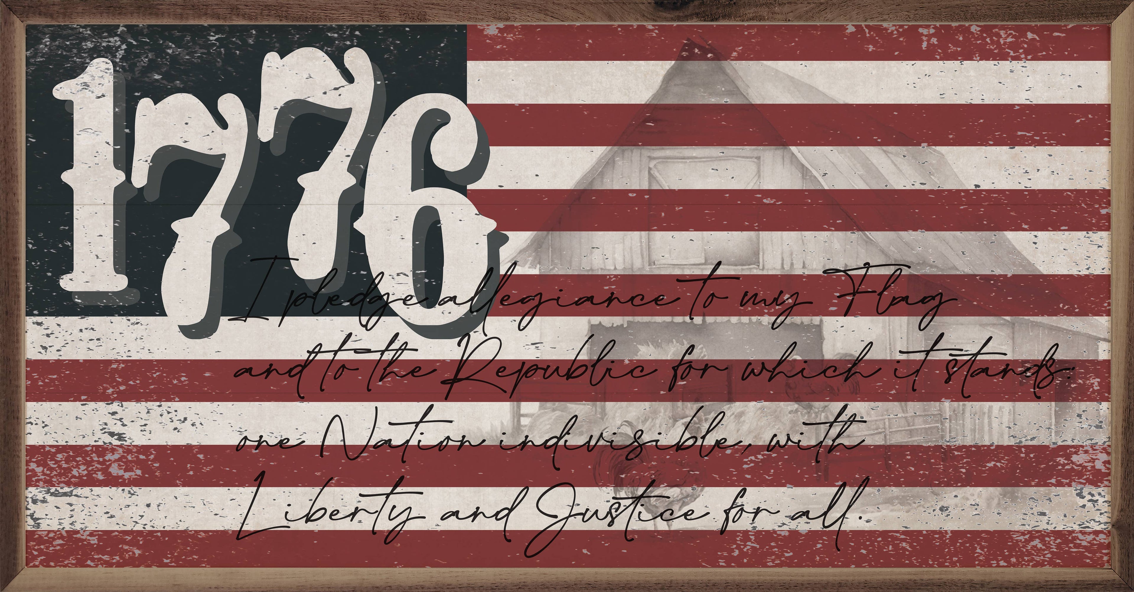 Distressed Flag 1776