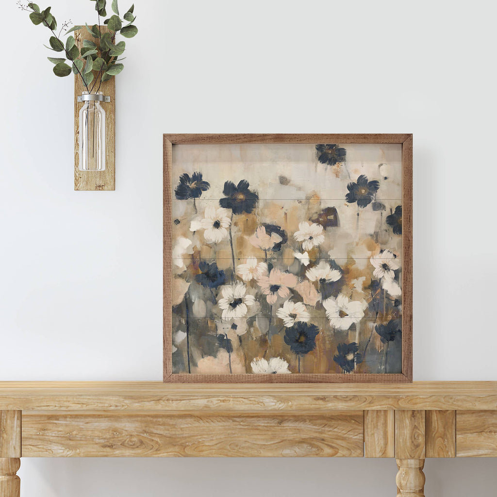 Abstracted Florals 2 Blue By Nina Blue