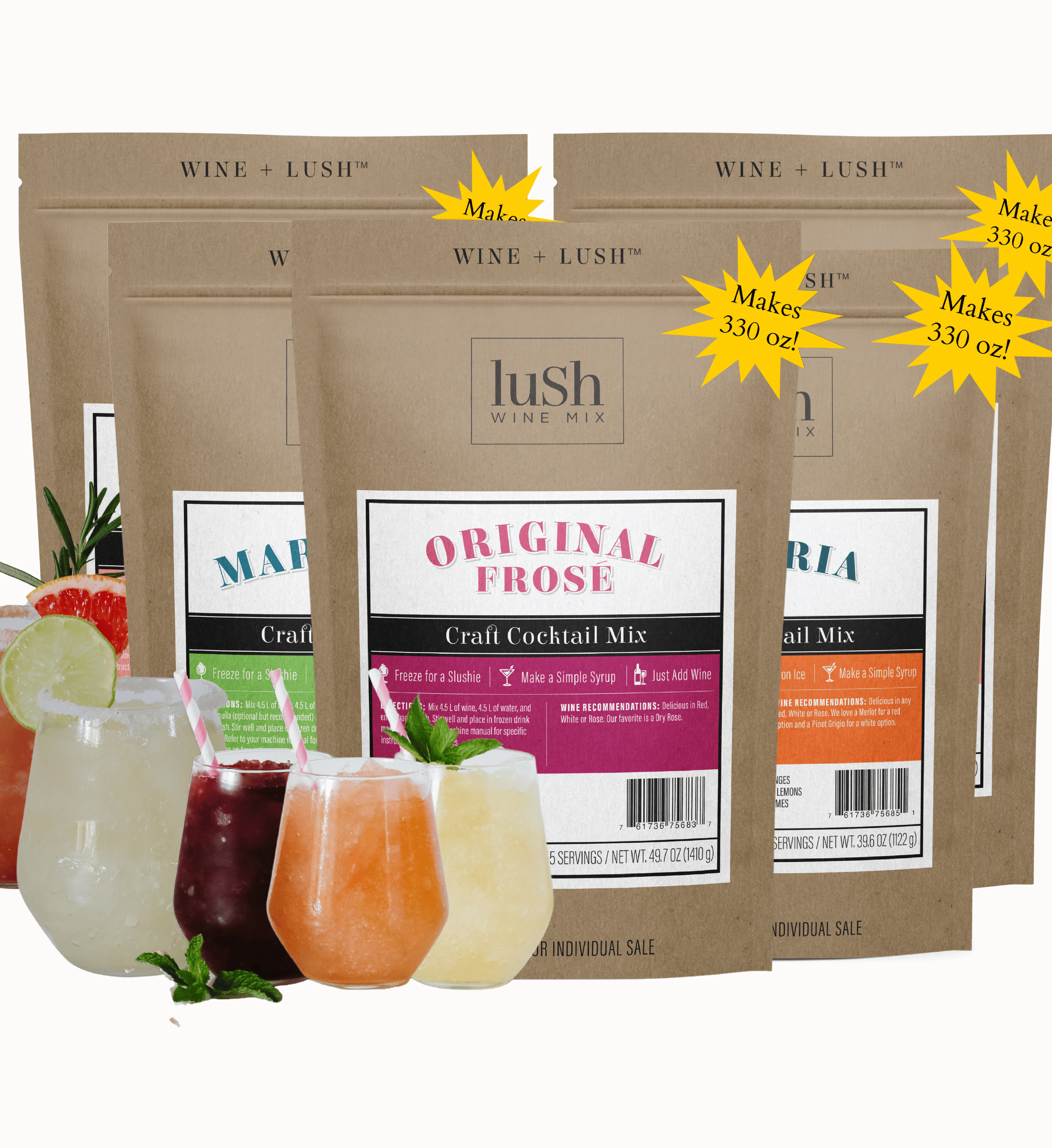 Ex-Large Bulk Wine Slushie Mix Frozen Cocktails 330 oz.
